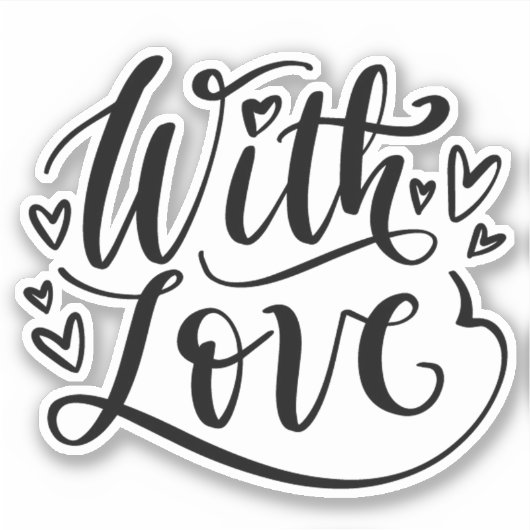 mit Liebe Aufkleber (Vorderseite)