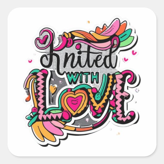 Mit Liebe Aufkleber gegossen - Handgefertigte Zune (Vorderseite)