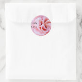 mit Liebe Aufkleber Rosa Blume Spirale (Tasche)