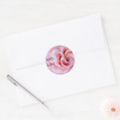 mit Liebe Aufkleber Rosa Blume Spirale (Umschlag)