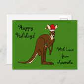 Mit Liebe aus Australien Feiertagspostkarte (Vorne/Hinten)