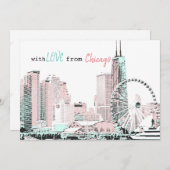 Mit Liebe aus Chicago Einladung (Vorne/Hinten)