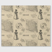 Mit Liebe aus Frankreich Geschenkpapier (Flach)