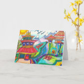 mit Liebe aus Nepal Karte (Gelbe Blume)