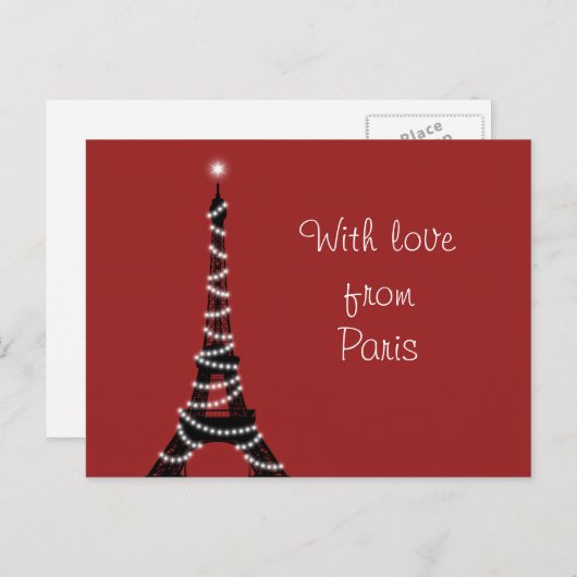 Mit Liebe aus Paris Postkarte (Vorne/Hinten)