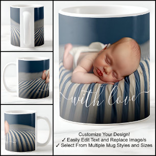 Mit Liebe Baby Schönes Eins Foto Vorlagen Text Kaffeetasse