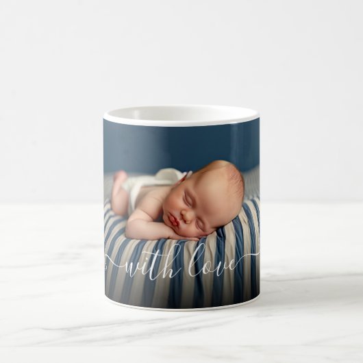 Mit Liebe Baby Schönes Foto Template Text Kaffeetasse (Mittel)