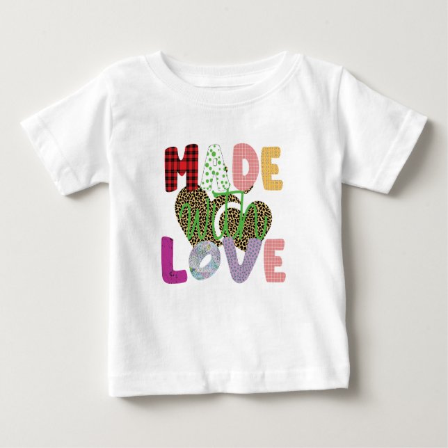 Mit Liebe Baby T - Shirt hergestellt (Vorderseite)