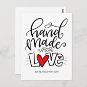 MIT LIEBE BEHANDELT, POSTKARTE (Vorne/Hinten)