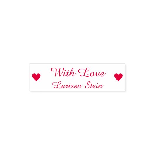 Mit Liebe (benutzerdefinierter Text) + Name, niedl Permastempel (Design)