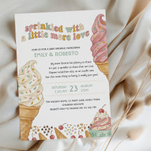 Mit Liebe bestreut Retro-Eis-Baby-Sprinkle