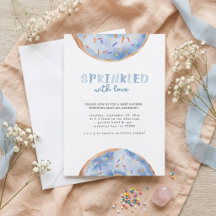 Mit Liebe bestreuter Donut-Baby-Party