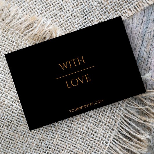 Mit Liebe Black & Gold Script Vielen Dank Visitenkarte
