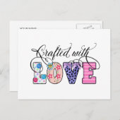 Mit Liebe Black Script ID193 Postkarte (Vorne/Hinten)