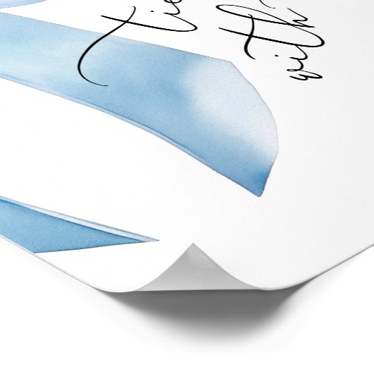 Mit Liebe Blue Bow-Favoriten-Brautparty verknüpft Poster (Ecke)