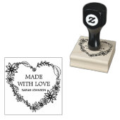 Mit Liebe Blumenkranz Personalisiert gemacht Gummistempel (Stempel)
