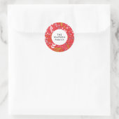 Mit Liebe Blumenweihnachtsaufkleber für Hübschen U Runder Aufkleber (Tasche)