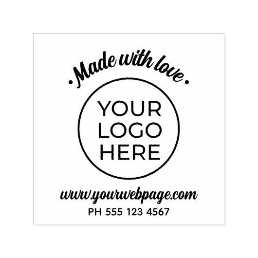 Mit Liebe-Business-Logo Permastempel (Design)