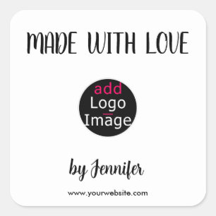Mit Liebe Chic Berufliches Logo Quadratischer Aufkleber