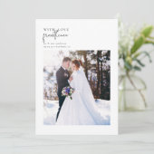 Mit Liebe des neuen Mr. & Mrs. Wedding Dankeskarte (Stehend Vorderseite)