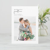 Mit Liebe des neuen Mr. & Mrs. Wedding Dankeskarte (Stehend Vorderseite)