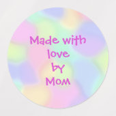 Mit Liebe durch Mama Personalisierte Etiketten (Design 2)