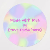 Mit Liebe durch Personalisierte Etiketten hergeste (Design 1)