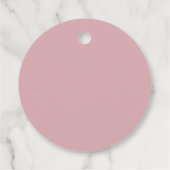 Mit Liebe Dusty Rose Rosa Custom Wedding Geschenkanhänger (Rückseite)