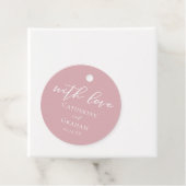Mit Liebe Dusty Rose Rosa Custom Wedding Geschenkanhänger (Beispiel)