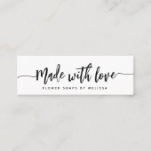 Mit Liebe Einfach Elegantes Script Chic Klein Mini Visitenkarte (Vorderseite)
