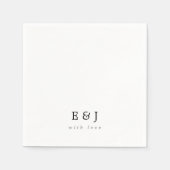 Mit Liebe Einfache, elegante, doppelte Einmalpfeif Serviette (Vorderseite)