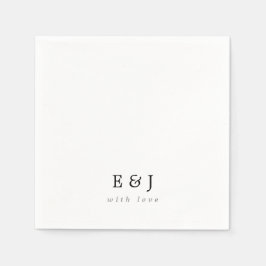 Mit Liebe Einfache, elegante, doppelte Einmalpfeif Serviette