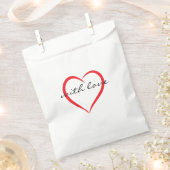 Mit Liebe Einfaches elegantes Herz Monogram Script Geschenktütchen (Ausgeschnitten)
