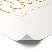 Mit Liebe Elegante Hochzeitsgunst Geschenk Schild (Ecke)