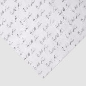 Mit Liebe Elegantes Kalligrafie Schwarz-weißes Ges Seidenpapier (Ausschnitt)