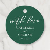 Mit Liebe Emerald Green Wedding Geschenkanhänger (Vorderseite)