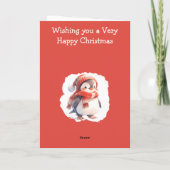 Mit Liebe Enkel Pinguin Rot Weihnachten (Rückseite)