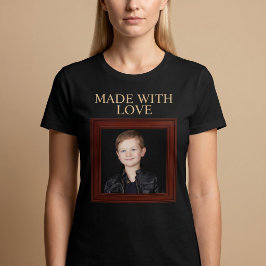 MIT LIEBE ERSTELLT Personalisiertes Kinderfoto T-Shirt