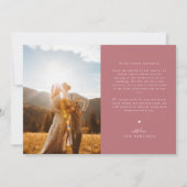 Mit Liebe Erstellte Erinnerungen Hochzeit Rosa Meh Dankeskarte (Rückseite)