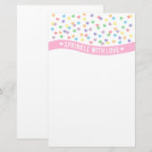 Mit Liebe färben Herzchen Briefpapier (Vorne/Hinten)