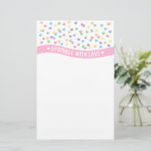 Mit Liebe färben Herzchen Briefpapier (Stehend Vorderseite)