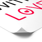 Mit Liebe feministischer Zitat vereint Widerstand Poster (Ecke)