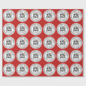 MIT LIEBE Festivals Winter Robin Personalisiert Geschenkpapier (Flach)