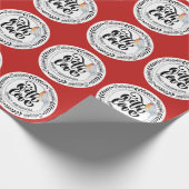 MIT LIEBE Festivals Winter Robin Personalisiert Geschenkpapier (Ecke)