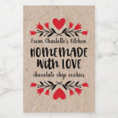 Mit Liebe Food and Beverage Label Set Lebensmitteletikett (Einzelnes Label)