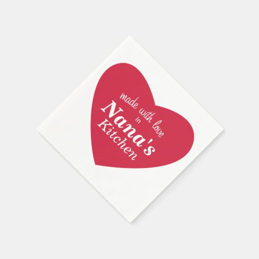 Mit Liebe Food Label Serviette (Ecke)