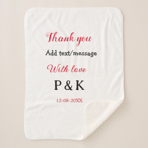 Mit Liebe fügt hinzu Paarnamen Buchstabe Danke füg Sherpadecke