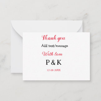 Mit Liebe fügt Paar Name Buchstabe Danke fügt Datu Mitteilungskarte