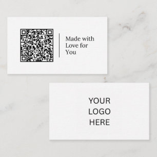 Mit Liebe für Sie gemacht   Anpassbares QR-Code-Lo Visitenkarte