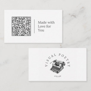 Mit Liebe für Sie gemacht   Anpassbares QR-Code-Lo Visitenkarte